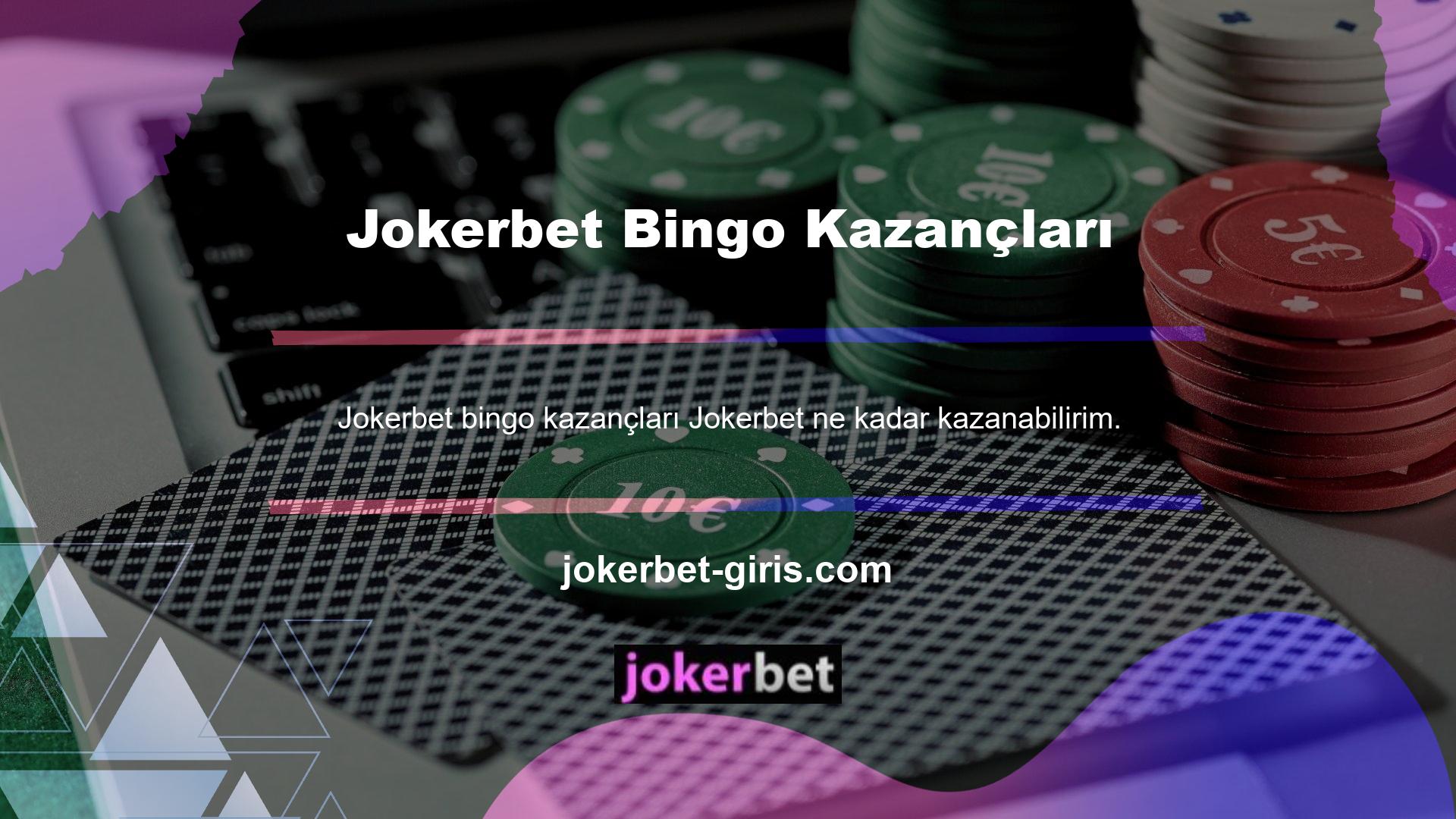 Jokerbet bingo oyununda şansınızı denediğinizde, çok yüksek bir kazanma şansı elde edebilirsiniz